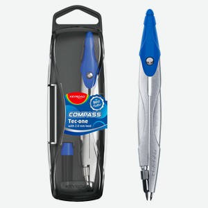 Циркуль KEYROAD металлический с механическим карандашом и грифелями 0,5мм, 1 шт в ассортименте