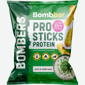 Палочки кукурузные BombBar Протеиновые лук и сметана 60 г