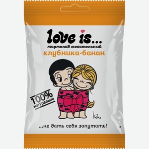 Мармелад жевательный Love is со вкусом Клубника-банан 20г