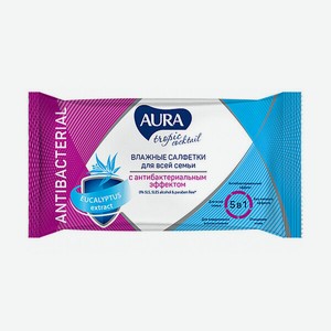 Салфетки влажные Aura Tropic Cocktail, антибактериальные