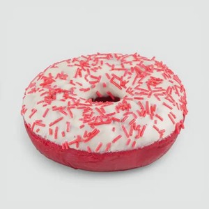 Пончик глазированный с начинкой со вкусом десерта Красный бархат, 65 г