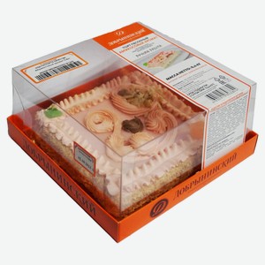 Торт песочный «Добрынинский» Абрикосовый аромат с абрикосовым сливочным кремом охлажденный, 400 г