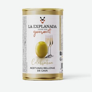 Оливки La Explanada фаршированные с пастой из игристого вина Кава, 350г