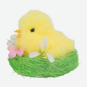 Пасхальный декор Цыпленок в гнезде Гранд-Трейд 6см в ассортименте