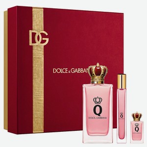 DOLCE&GABBANA Подарочный набор женский Q by Dolce&Gabbana Gift Set, Парфюмерная вода, спрей 100 мл + Парфюмерная вода, спрей 10 мл + Миниатюра, 5 мл