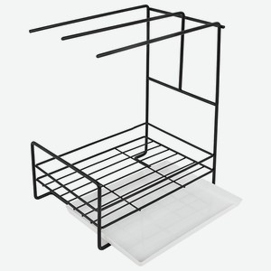 LAIMA Органайзер для кухни с поддоном настольный HOME, Черный