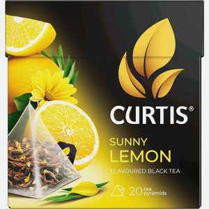Чай Curtis Sunny Lemon черный в пакетиках 20х1.47г, 20 шт