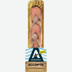Косичка Атлантика Ассорти холодного копчения скумбрия и горбуша 200 г