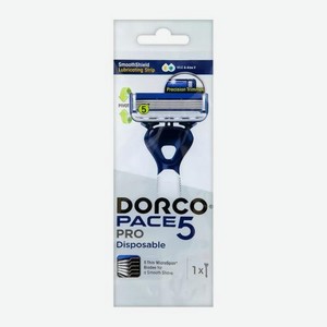 Одноразовый станок для бритья 5 лезвия мужской Dorco Pace 5 Pro