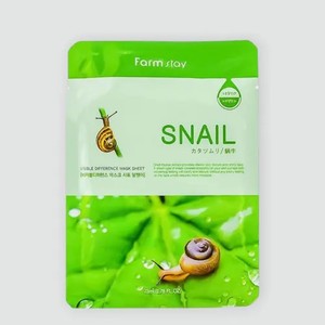 Тканевая маска для лица «FarmStay» с муцином улитки, 23 мл