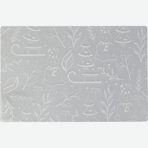 Салфетка индивидуальная REMILING HOUSEHOLD Зимние узоры 43х28см, на прозрачной основе ERP-427, Китай