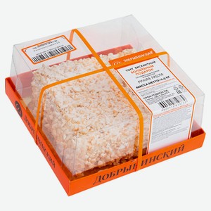 Торт бисквитный «Добрынинский» Волшебный подарок со сливочным кремом и арахисом охлажденный, 500 г