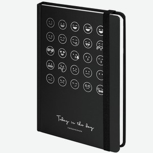 BRAUBERG Ежедневник недатированный с резинкой А5 Emoji, Комбинированный