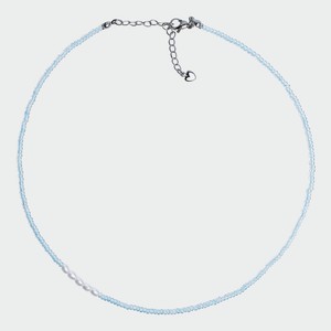 HIGHER-AURA Чокер из голубого бисера с акриловыми бусинами, Длина: 36 см; цвет: голубой