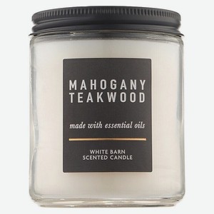 BATH & BODY WORKS Свеча ароматическая Mahogany Teakwood White Barn Scented Candle, 100