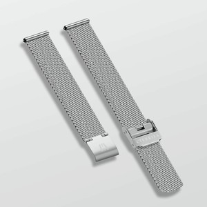 L TERRIAS Быстросменный часовой браслет миланского плетения  Straight , Серебряный