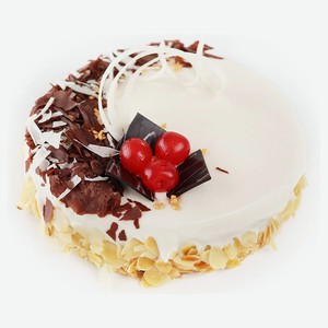 Торт шоколадно-бисквитный RENARDI сливочный с творожным муссом с шоколадным гляссажем коньяком и вишней охлажденный, 940 г