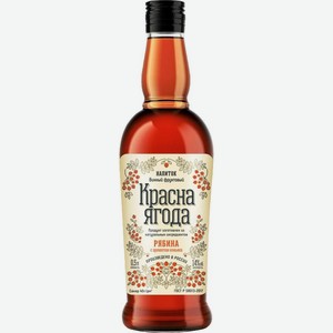 Плодовая алкогольная продукция Красна ягода Рябина столовая полусладкая 14% 0.5л, 500 мл