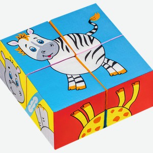 Игрушка МЯКИШИ Собери картинку, 16см, 4шт