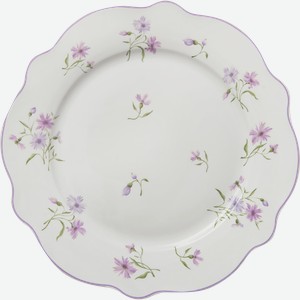 Тарелка обеденная HOME QUEEN Летние воспоминания 27,1см, цветы, костяной фарфор, Арт. 77101