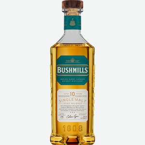 Виски BUSHMILLS Бушмиллз Сингл Молт Эйджид солодовый 10 лет, 40%, п/у, 0.7л
