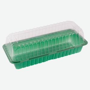 Мини-парник с крышкой полистирол 390х160х130 мм, для 2 кассет 180х135х60 мм