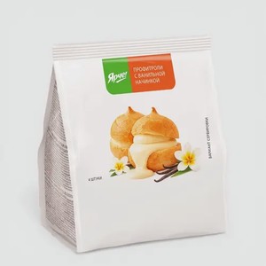 Профитроли с ванильной начинкой «Ярче!», 88 г