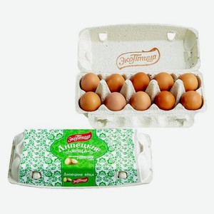 Яйцо куриное «ЭкоПтица» Липецкие С2 коричневое, 10 шт