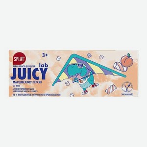 Детская зубная паста без фтора маршмеллоу и персик Splat Juicy Lab 55мл