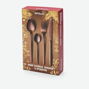Набор столовых приборов APOLLO  Lungo Rose Gold  16 пр.