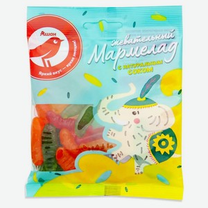 Мармелад жевательный АШАН Красная птица с натуральным соком, 75 г