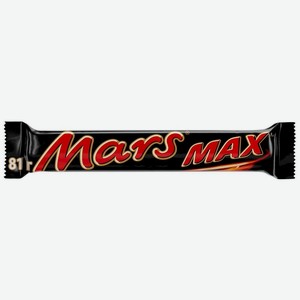 Батончик Mars Max шоколадный с карамелью и нугой 81г, 81 г