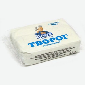 Творог Амка обезжиренный 0.1% БЗМЖ 200г, 200 г