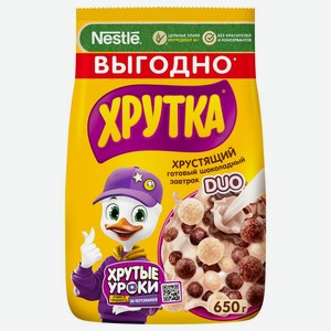 Завтрак Хрутка Duo готовый шоколадный обогащенный 650г, 650 г