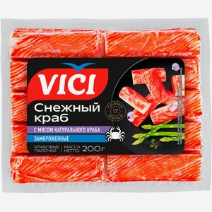 Крабовые палочки VICI с мясом натурального краба, 200г