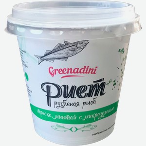 Риет Greenadini треска минтай с микрозеленью 135г