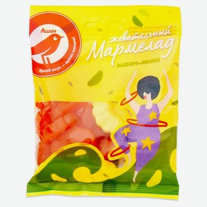 Мармелад жевательный АШАН Красная птица имбирь-лимон, 75 г