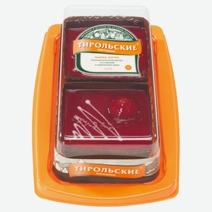 Десерт молочный «Тирольские пироги» Панна-Котта со сливками и клубничным смузи охлажденный 2 шт, 280 г