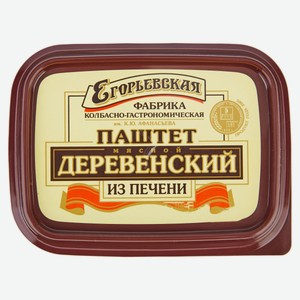 Паштет мясной «Егорьевская КГФ» Деревенский из свиной и говяжьей печени охлажденный, 150 г