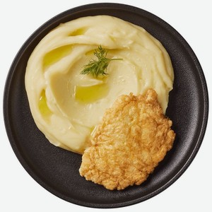 Шницель куриный в яйце с картофельным пюре Перекрёсток Select, 210г