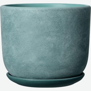Горшок для цветов КОМПОЗИТ Замша №2 1.6л d 15см, бирюзовый бук