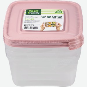 Комплект контейнеров ПОЛИМЕРБЫТ Каскад квадро СВЧ 1л, 3шт