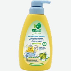 Средство для купания и шампунь Dr.Tuttelle детское с оливковым маслом 500мл