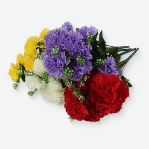 Букет искусственных цветов Гвоздики Маркет 46см, 14шт