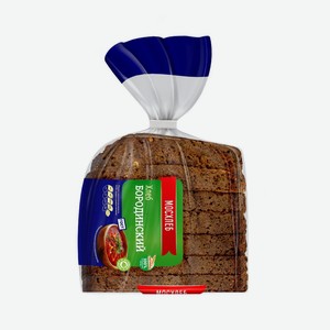 Хлеб Бородинский рж/пш в нарезке Мосхлеб 350г Нижегородский