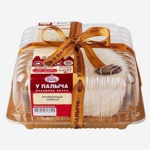 Торт бисквитный «У Палыча» Пломбирный шамони со сливочным муссом густой сметаной и творожным сыром охлажденный, 400 г