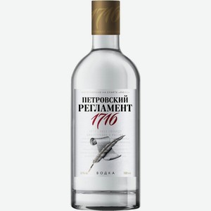 Водка Петровский регламент 40% 500мл, 500 мл