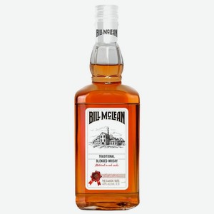 Виски Bill Mclean купажированный ординарный 40% 500мл, 500 мл