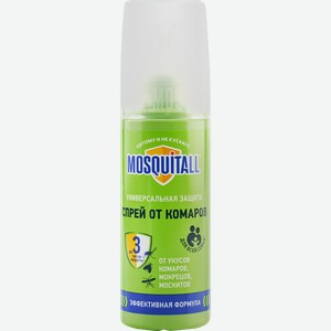 Спрей от комаров и москитов MOSQUITALL Универсальная защита, 100мл