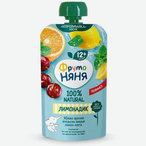Напиток ФрутоНяня из яблок рябины апельсинов вишни и лимона 130мл